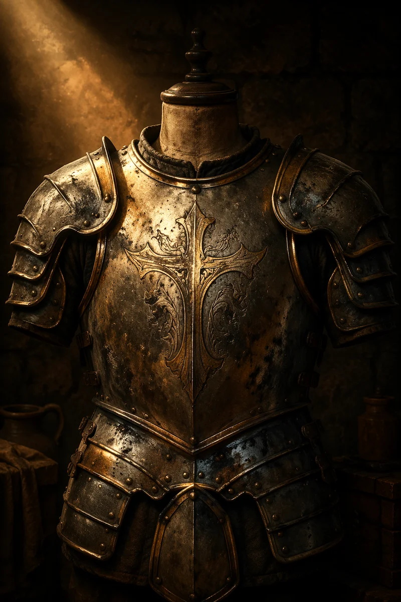 Dramatic Armor of God Breastplate Portrait