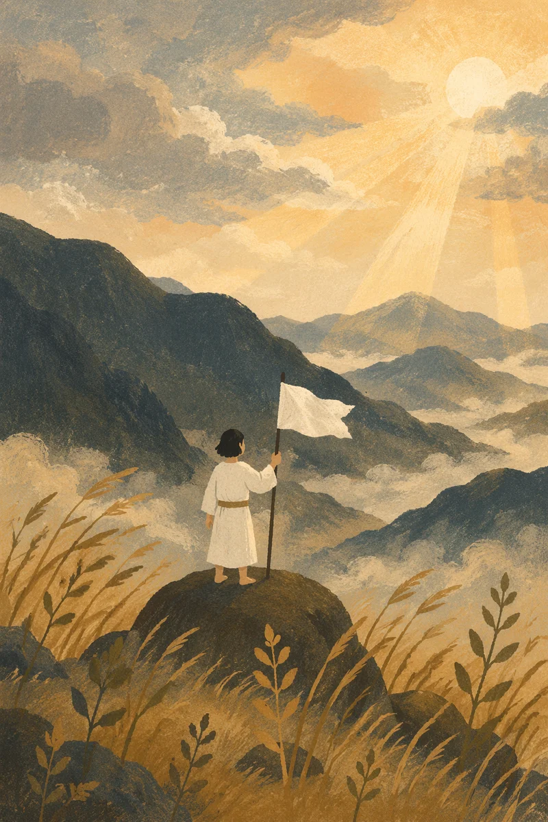 White Flag Surrender at Sunrise Hilltop