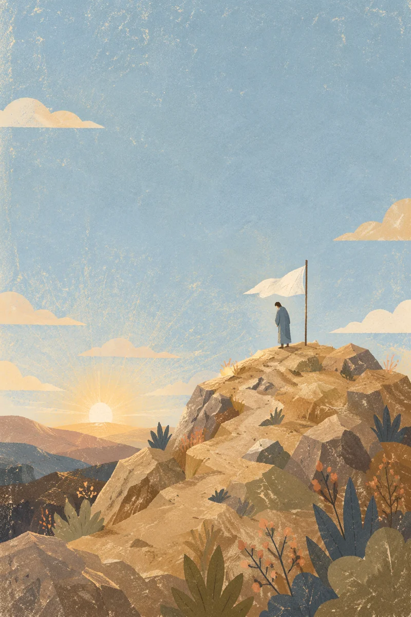 White Flag Surrender at Sunrise Hilltop