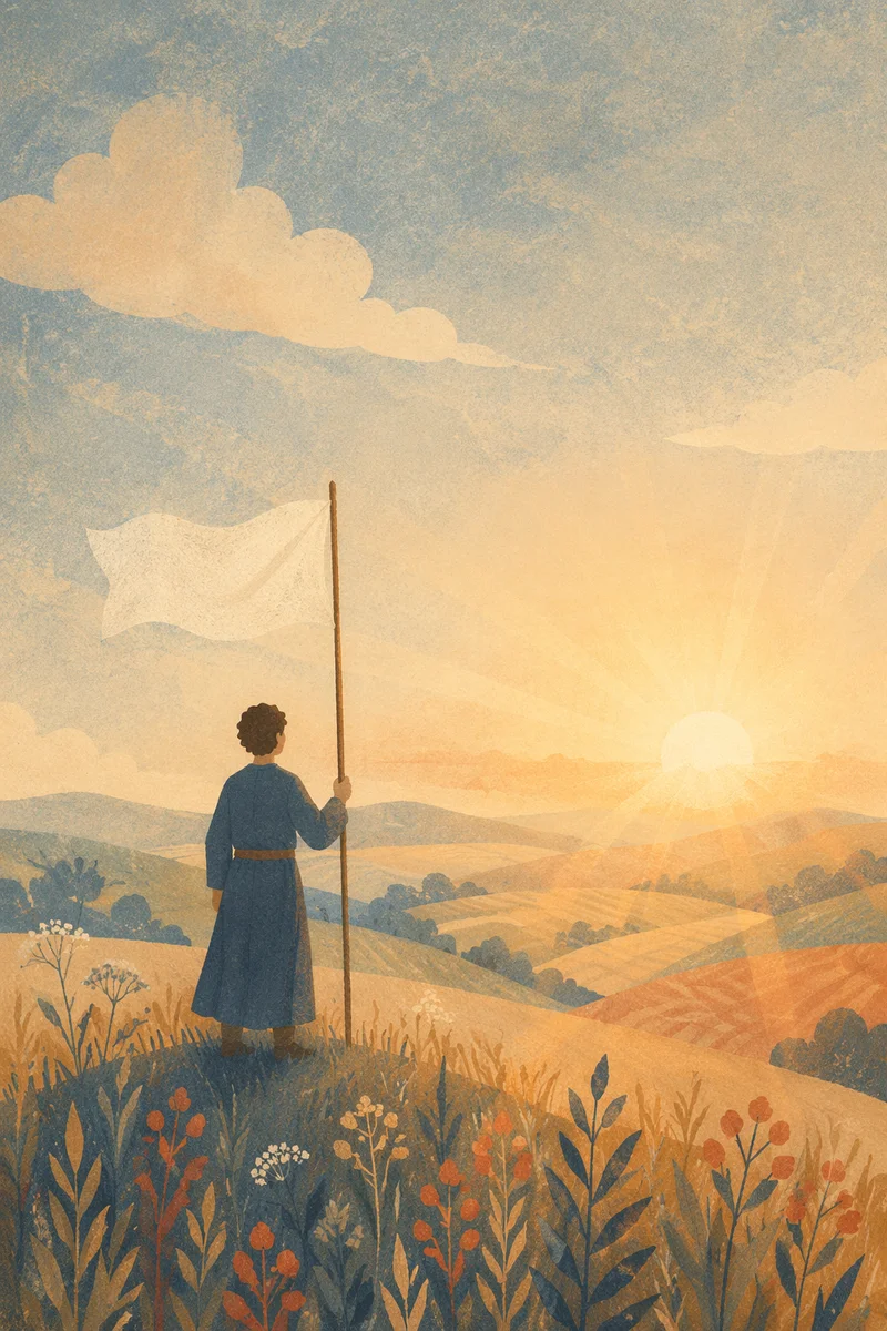 White Flag Surrender at Sunrise Hilltop