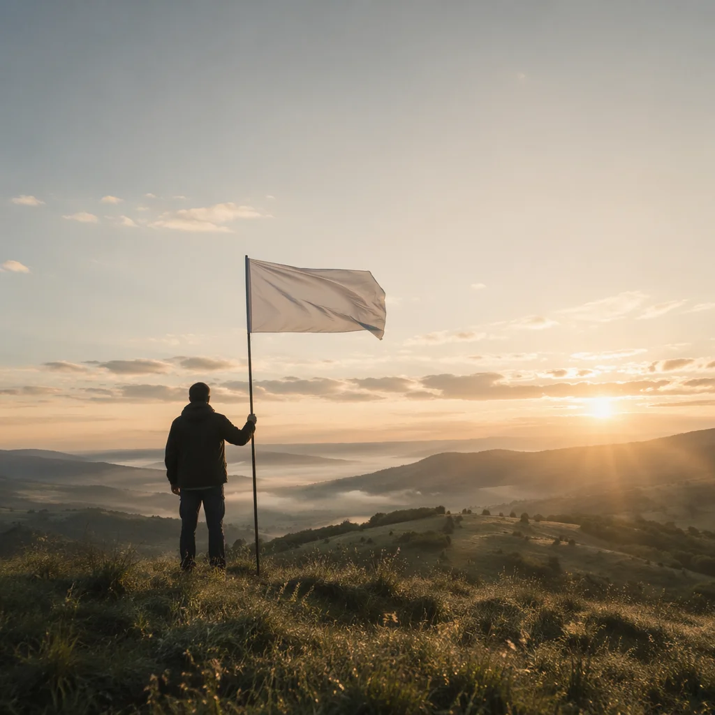 White Flag Surrender at Sunrise Hilltop