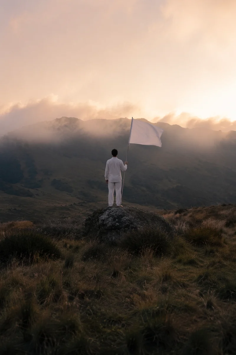 White Flag Surrender at Sunrise Hilltop