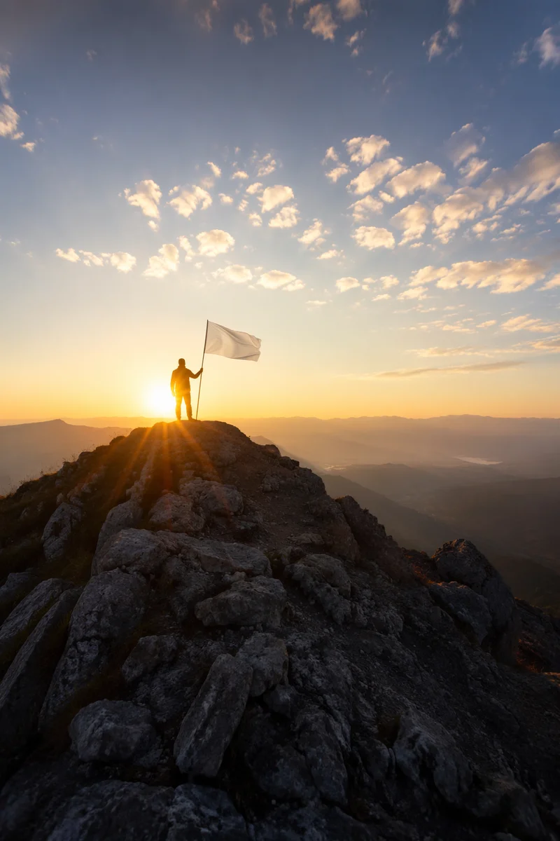 White Flag Surrender at Sunrise Hilltop