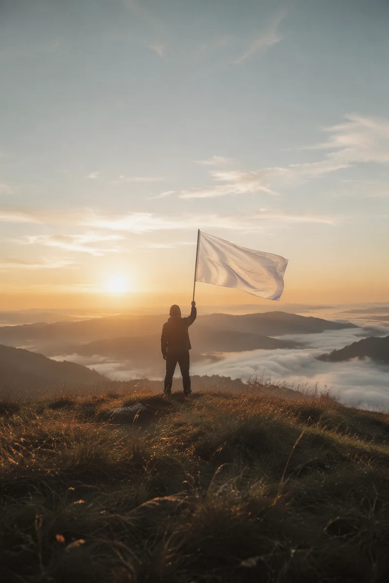 White Flag Surrender at Sunrise Hilltop
