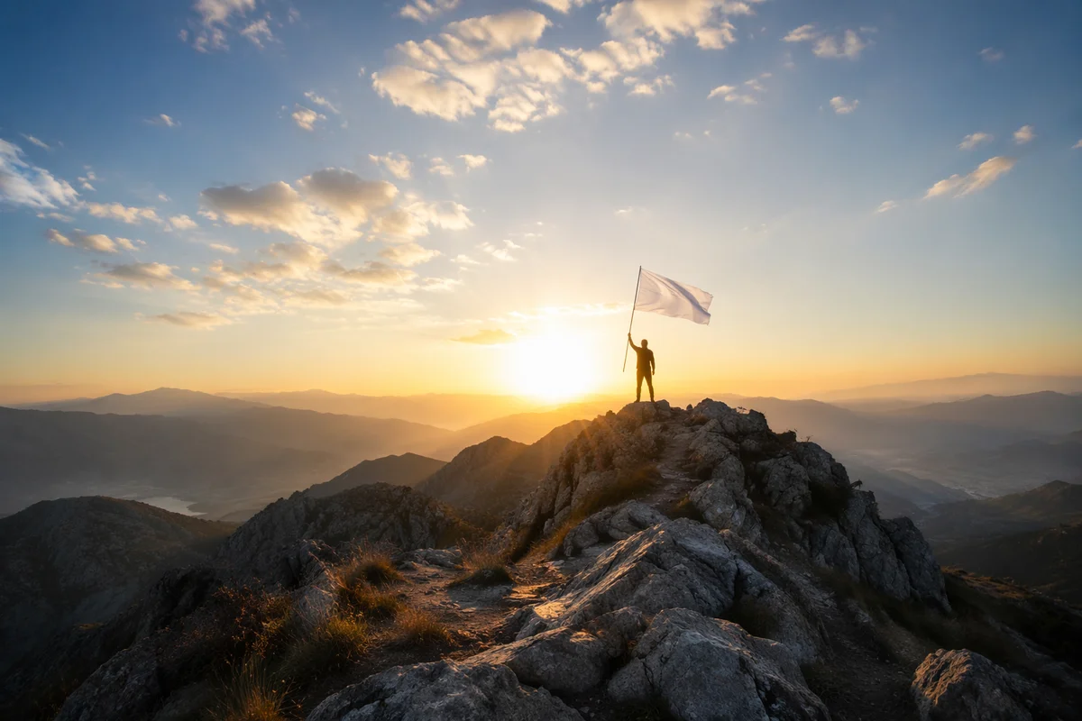 White Flag Surrender at Sunrise Hilltop