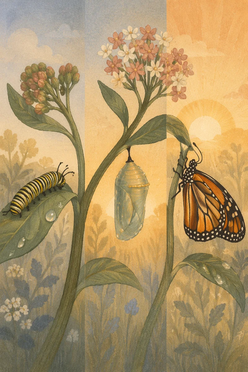 Butterfly Transformation Sequence at Dawn