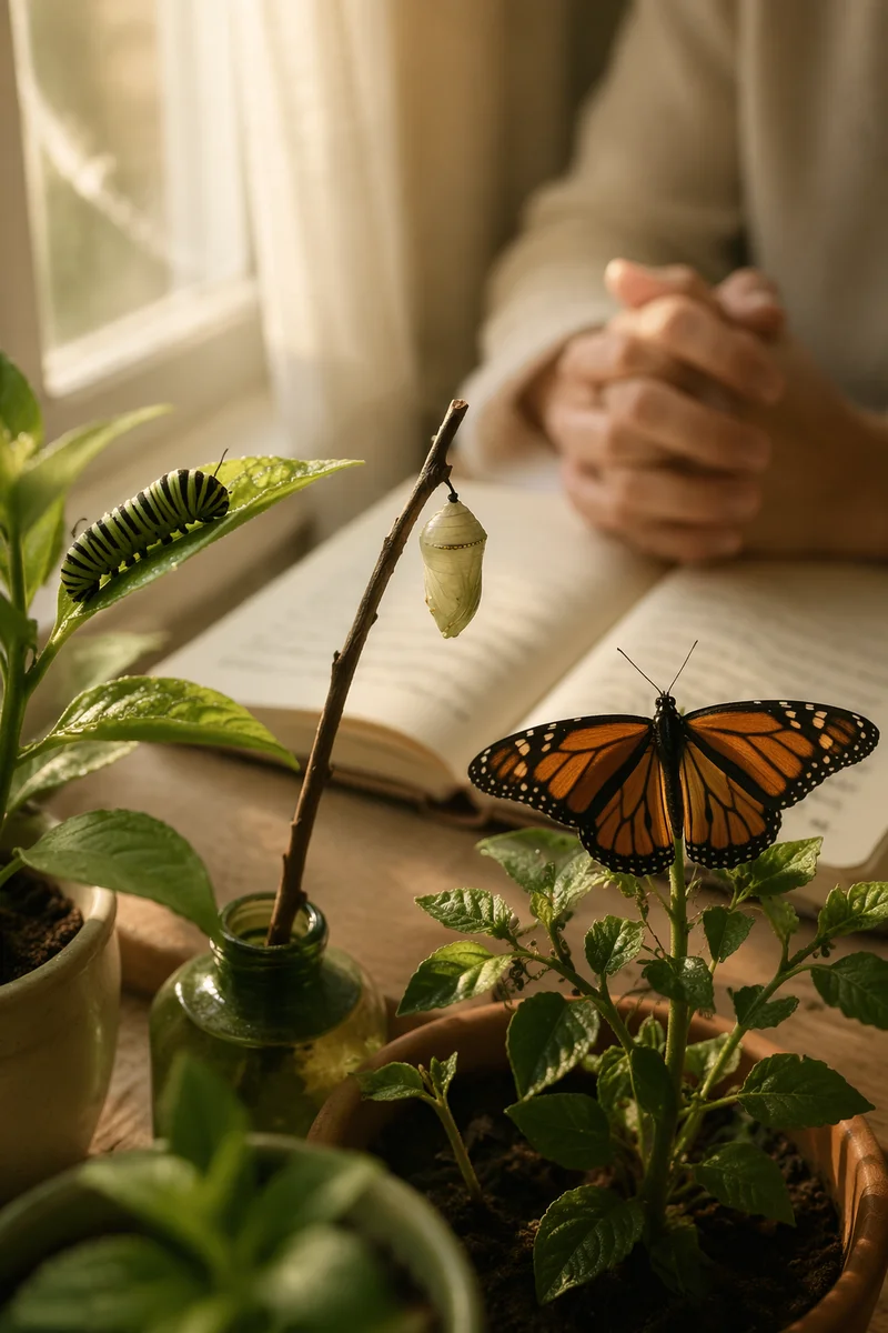 Butterfly Transformation at Prayerful Dawn