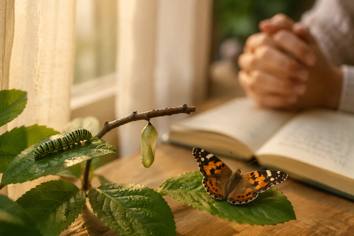 Butterfly Transformation at Prayerful Dawn