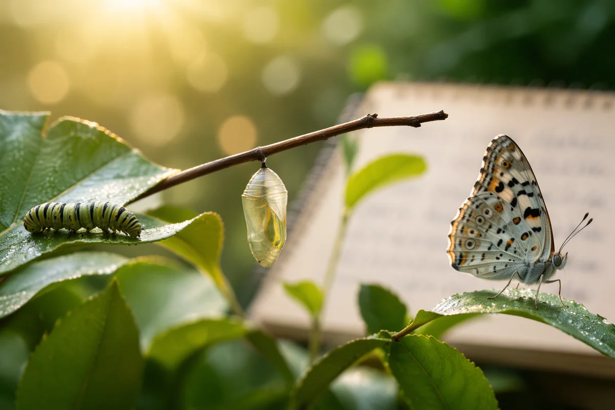 Caterpillar Chrysalis Butterfly Transformation Journey