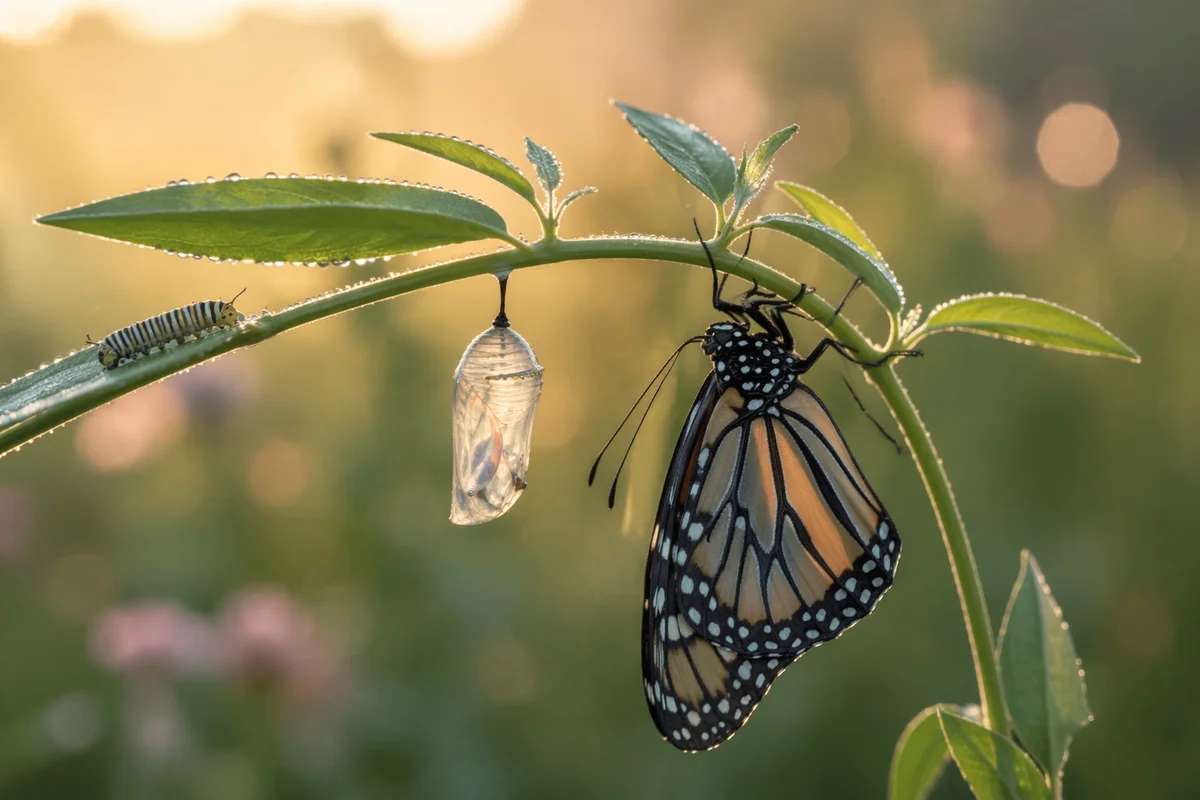 Butterfly Transformation at Dawn Garden