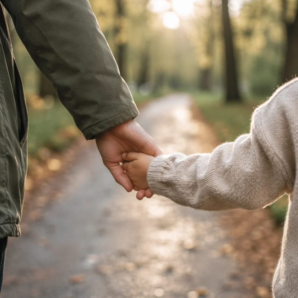 Child Holding Adult Hand in Trust