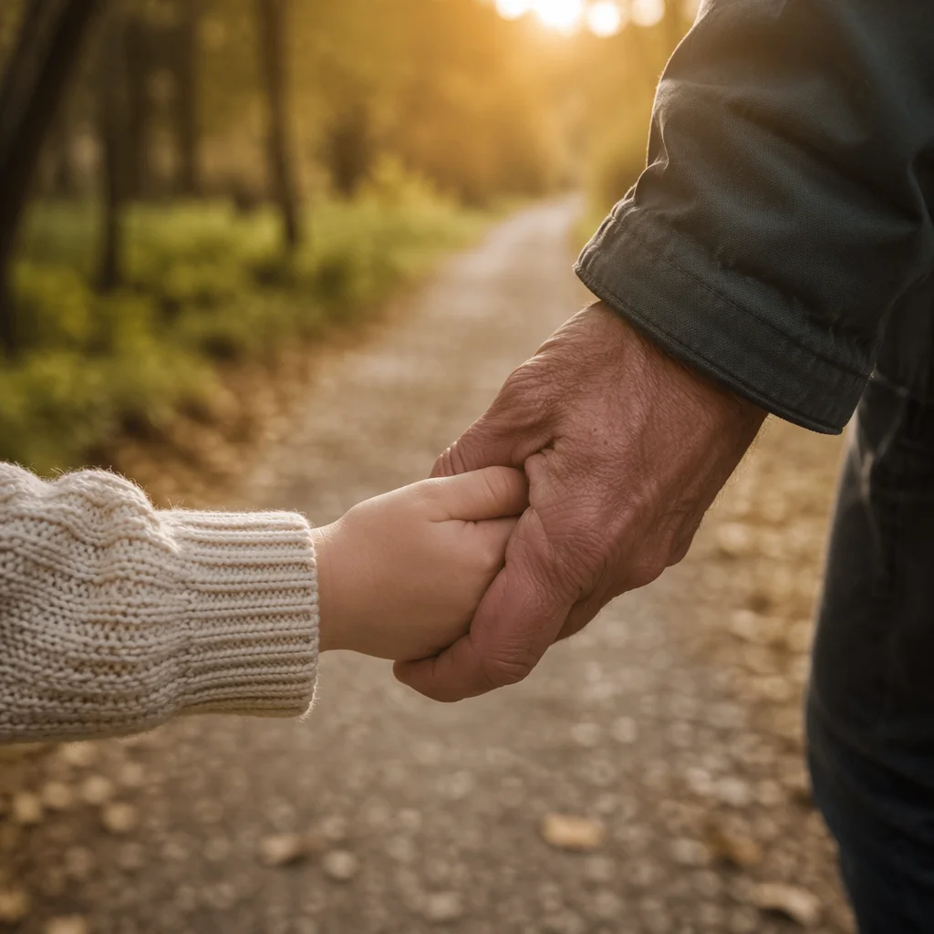 Child Holding Adult Hand in Trust