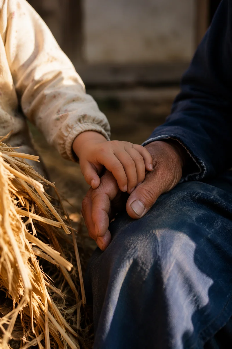 Child Holding Adult Hand in Trust