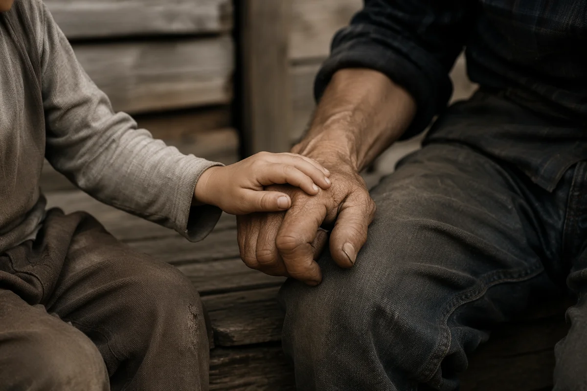 Child Holding Adult Hand in Trust