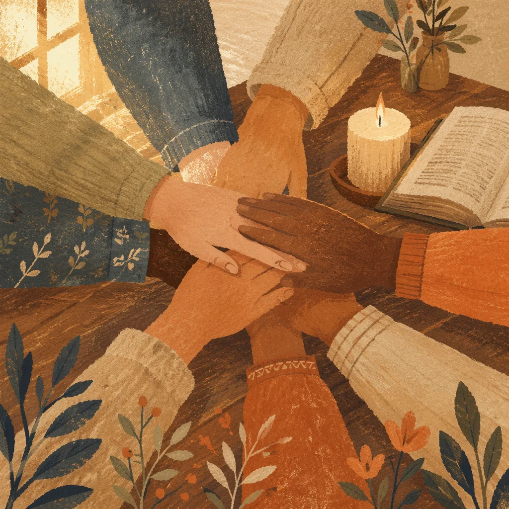 Diverse Hands United in Prayer