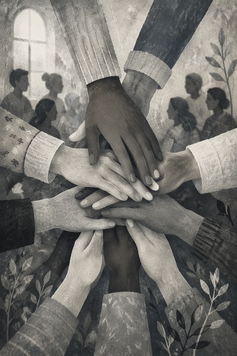 Diverse Hands United in Fellowship