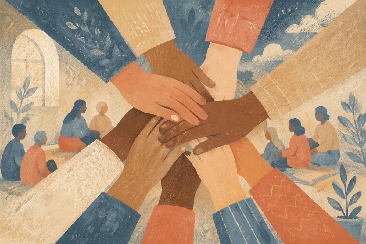 Diverse Hands United in Fellowship