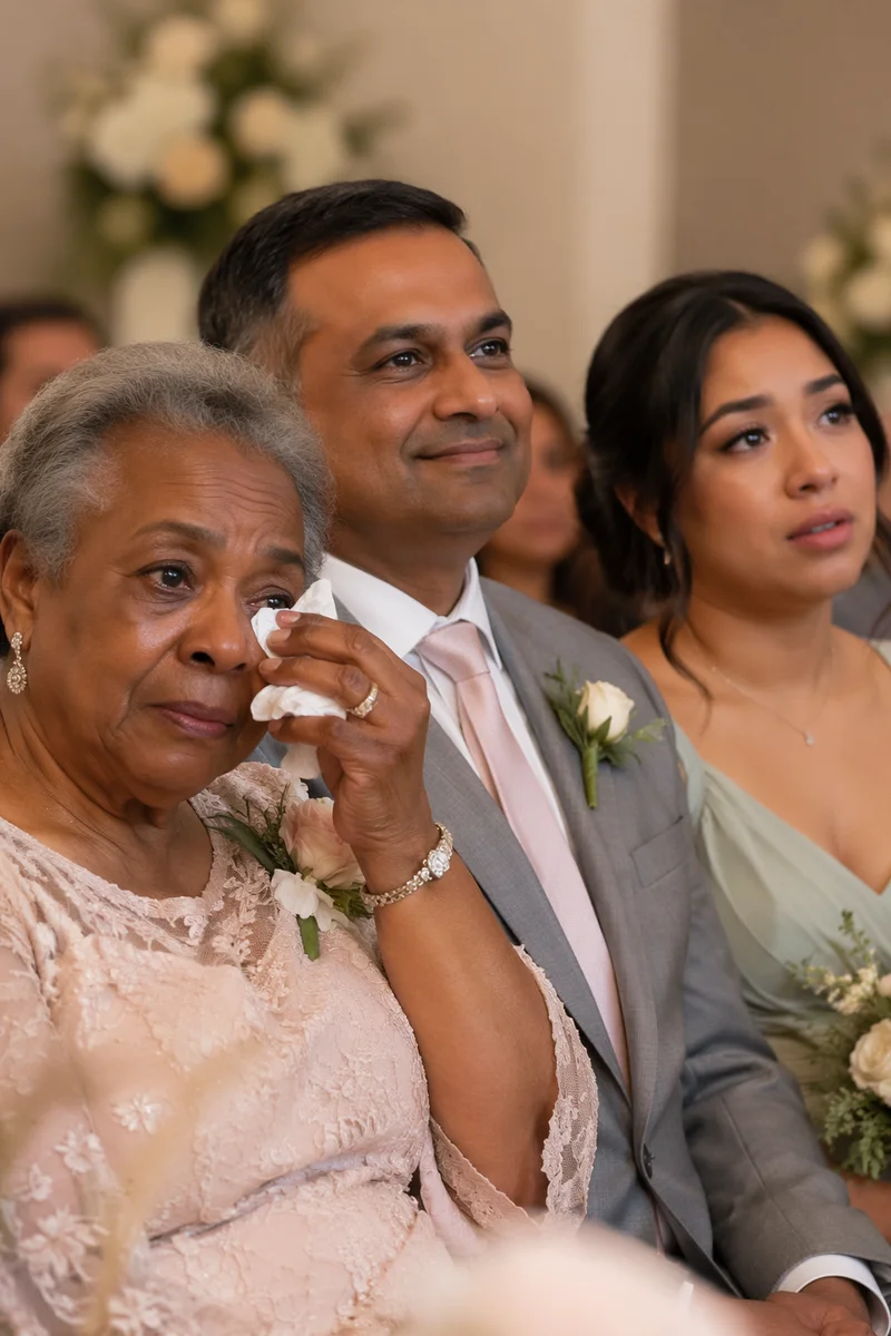 Emotional Wedding Guests During Ceremony Close-Up