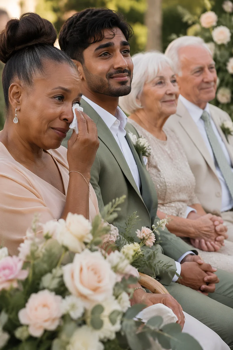 Emotional Wedding Guests During Outdoor Ceremony