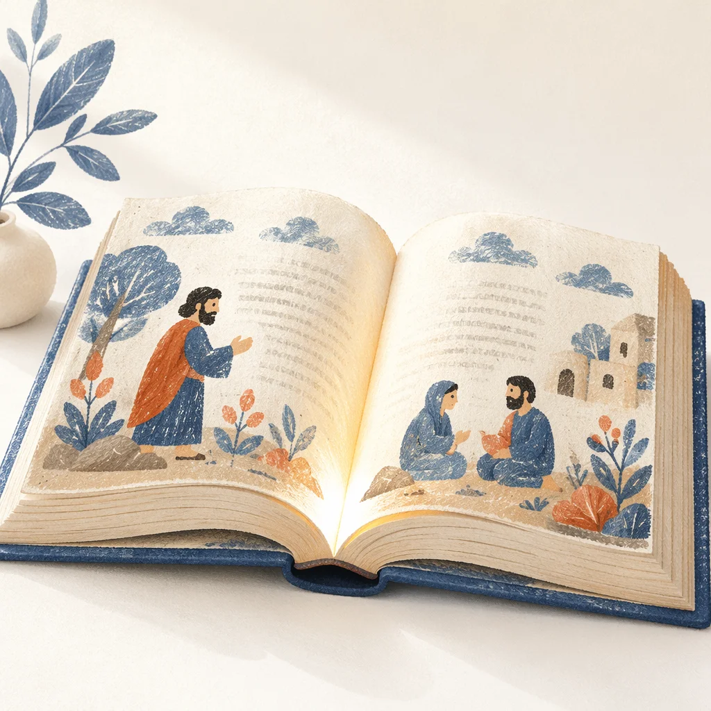 Open Book Glowing With Gentle Wisdom