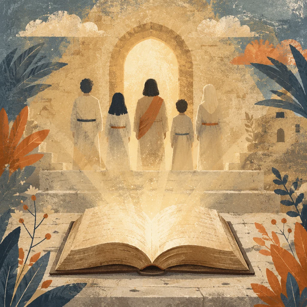 Wisdom Light Rising From Open Book