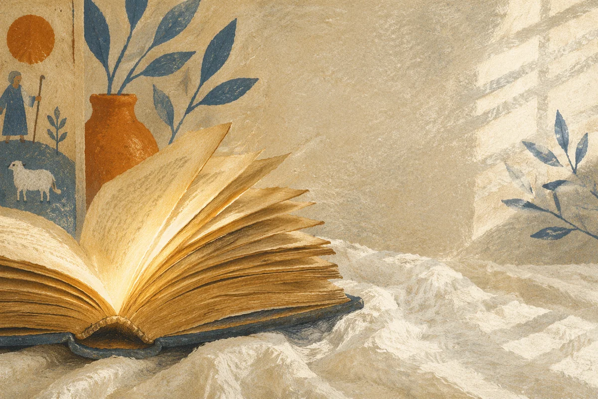 Open Book Glowing with Quiet Wisdom