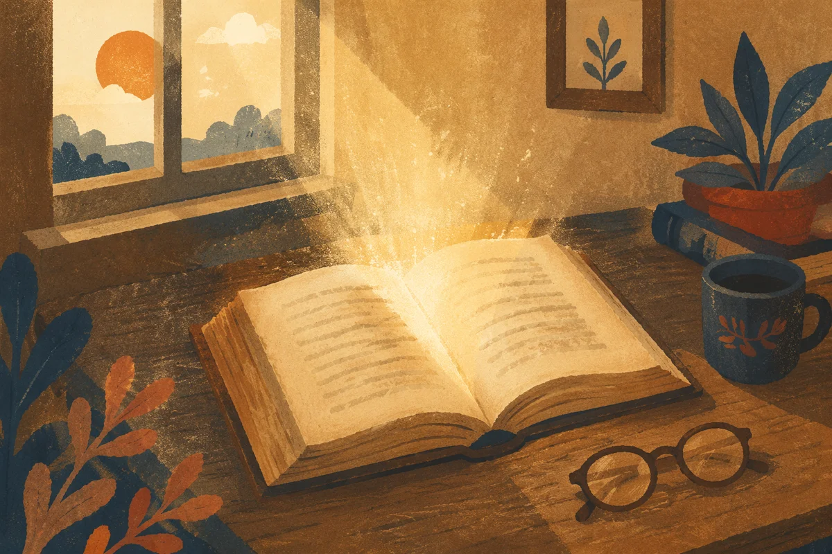 Open Book with Light of Wisdom