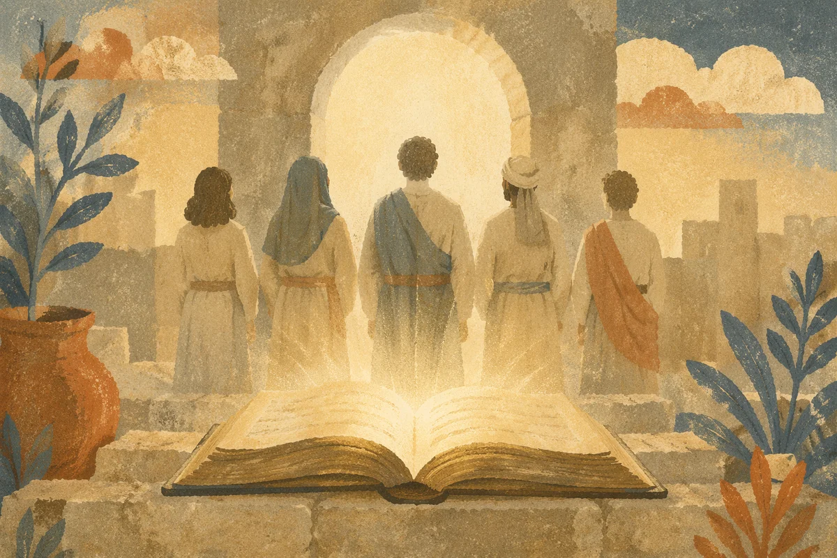 Wisdom Light Rising From Open Book