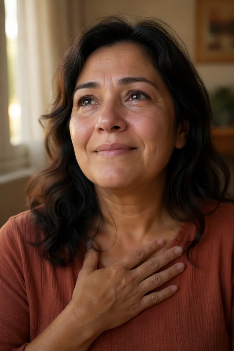 Teary Eyed Woman in Morning Light