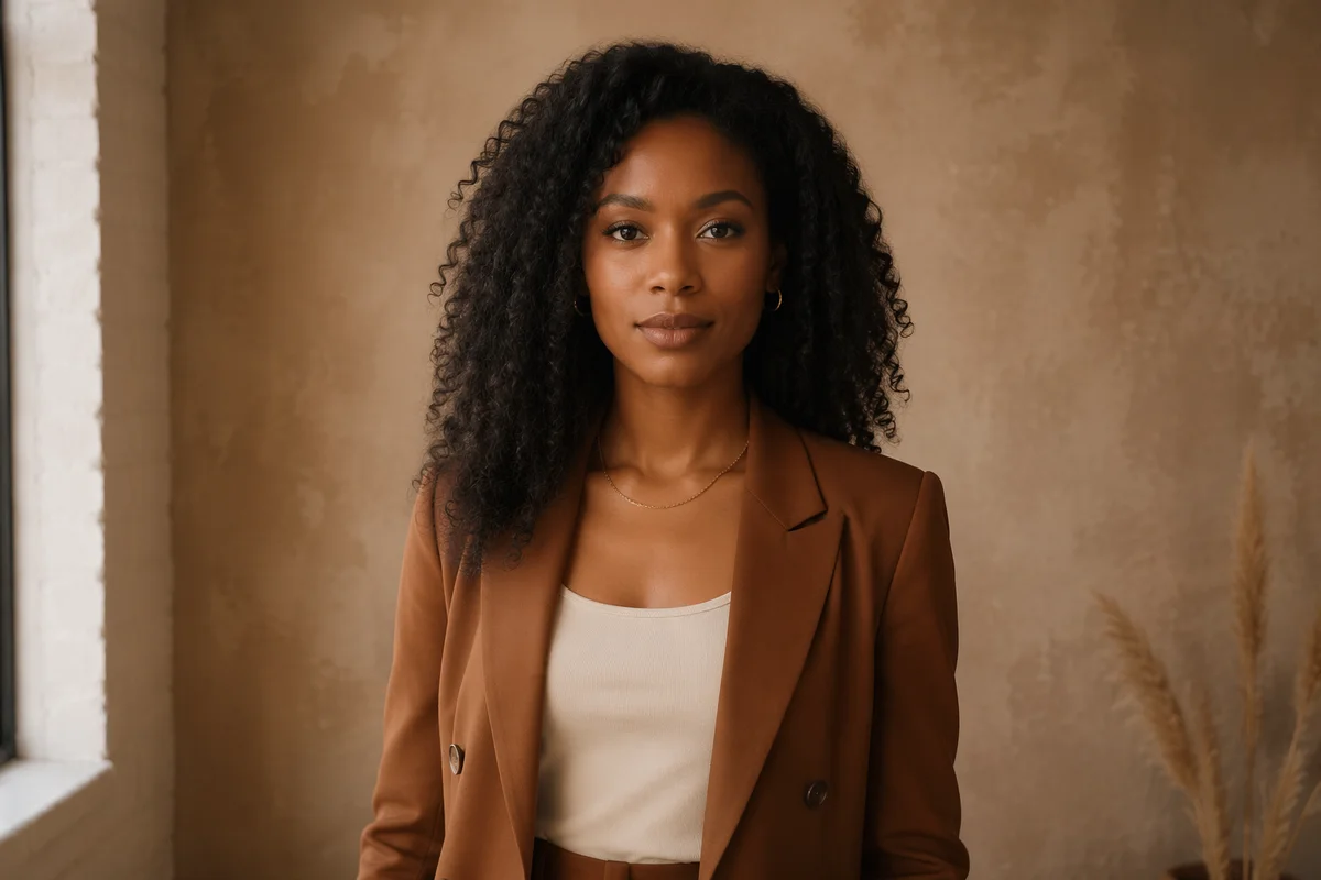 Confident Young Woman Headshot Portrait