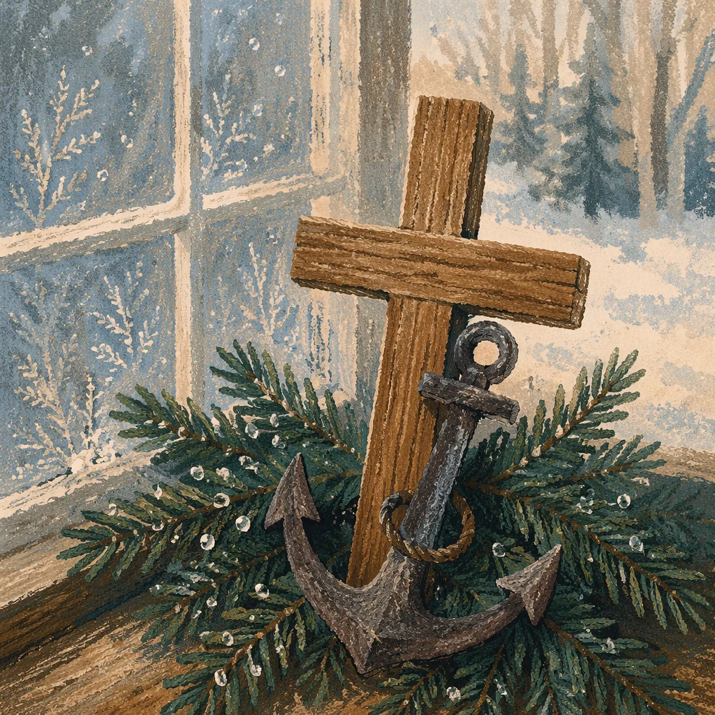 Evergreen Cross and Anchor of Hope