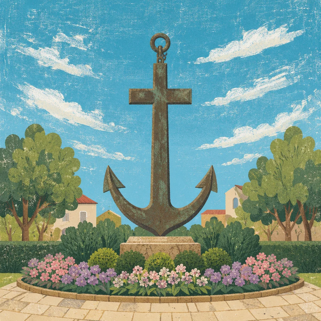 Anchor Cross Hope Garden Sculpture