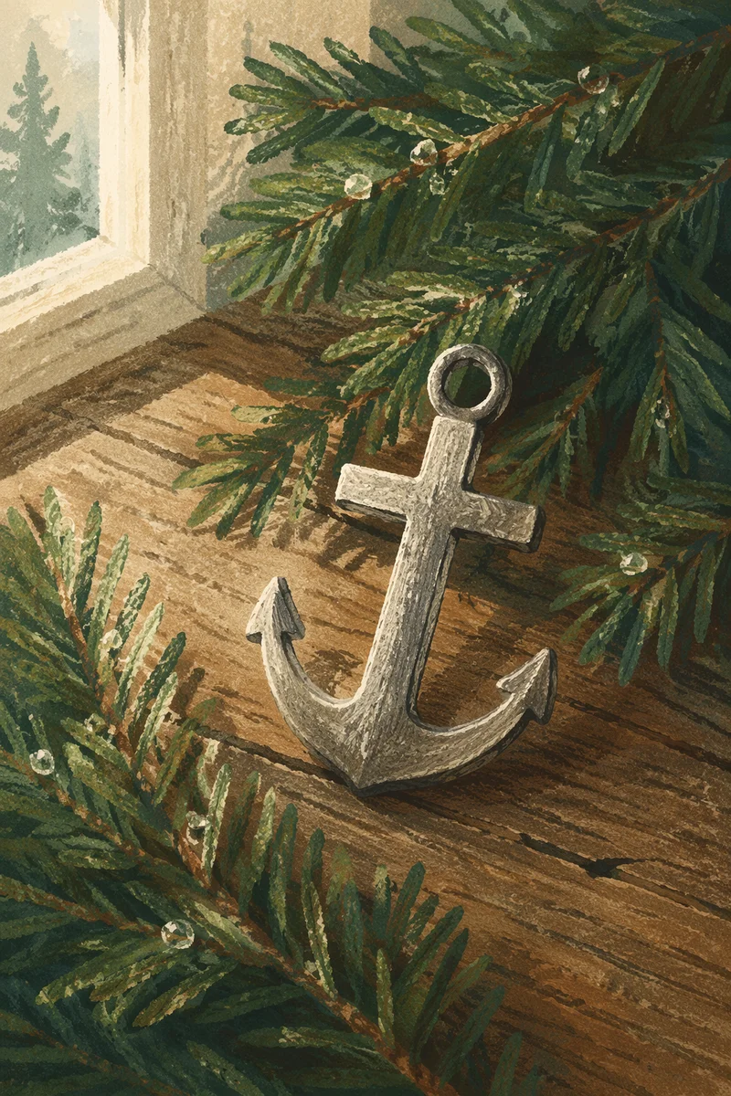 Evergreen Anchor Cross Hope Still Life