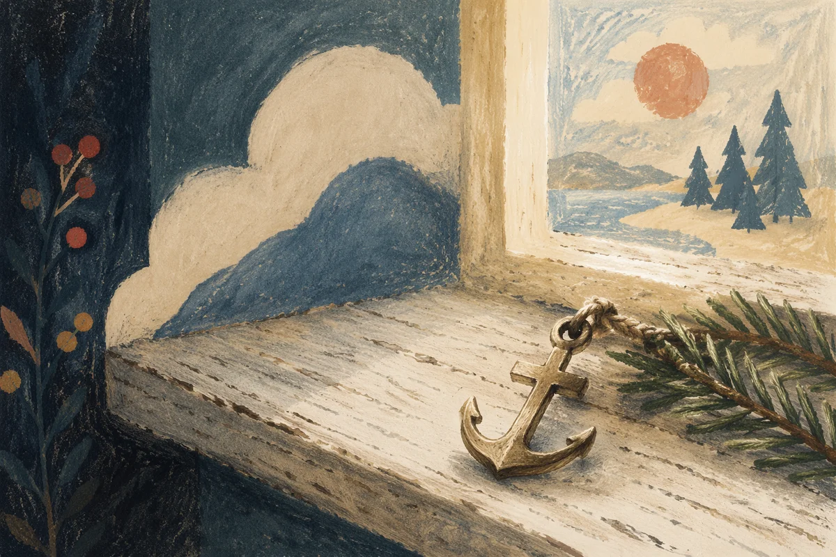 Anchor Cross Hope Charm by Evergreen Window