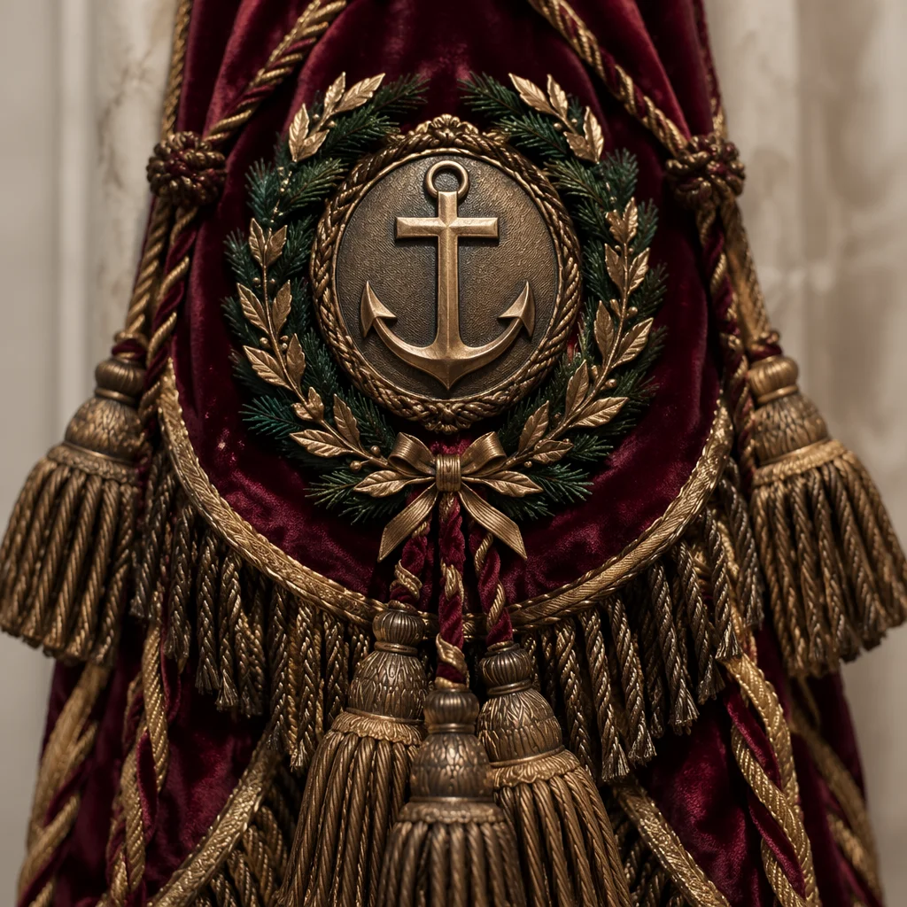 Anchor and Cross Hope Emblem on Velvet