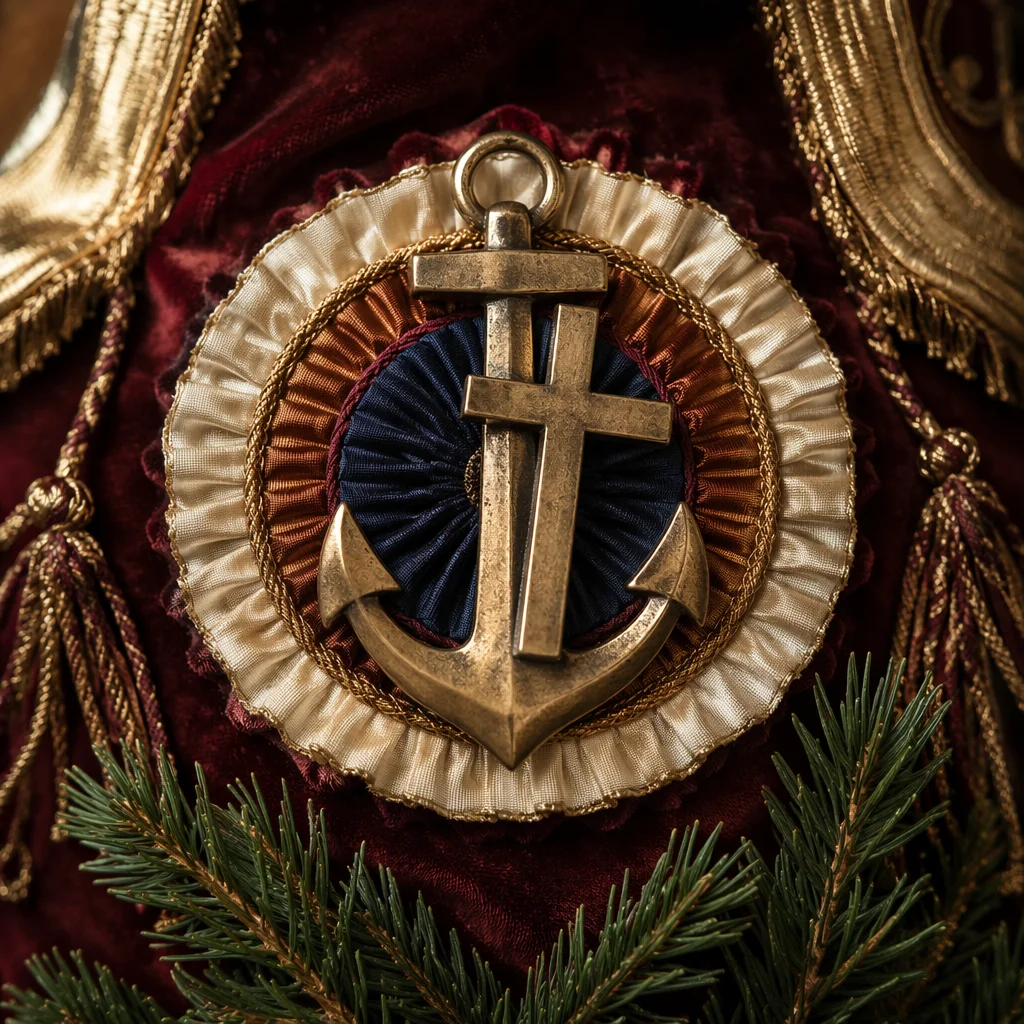 Brass Anchor and Cross Hope Emblem
