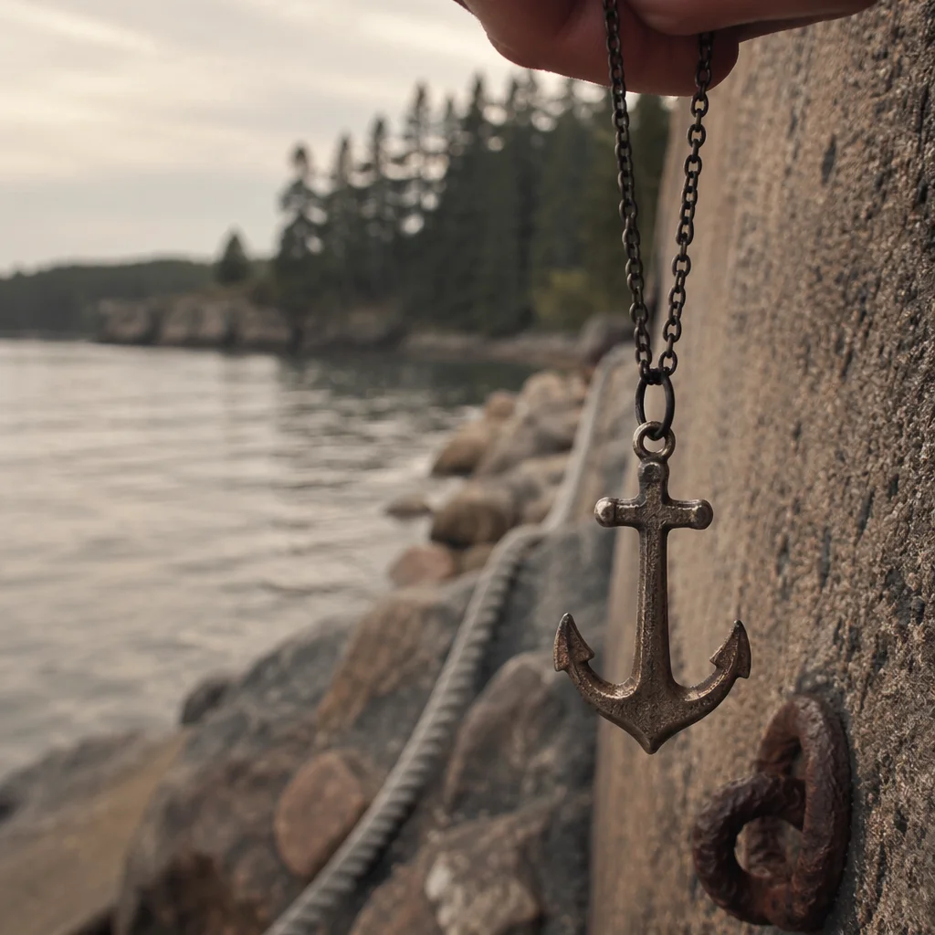 Weathered Anchor Cross Pendant of Hope