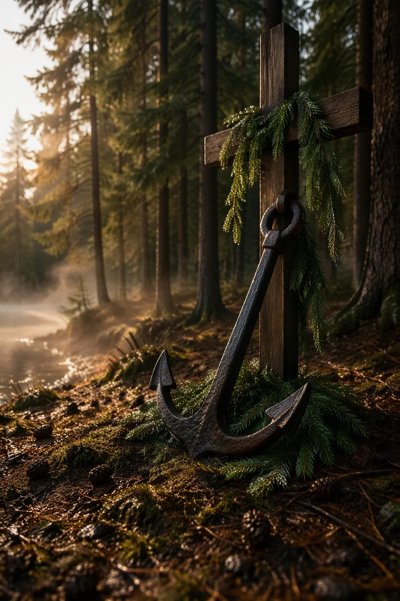 Anchor and Cross in Evergreen Hope