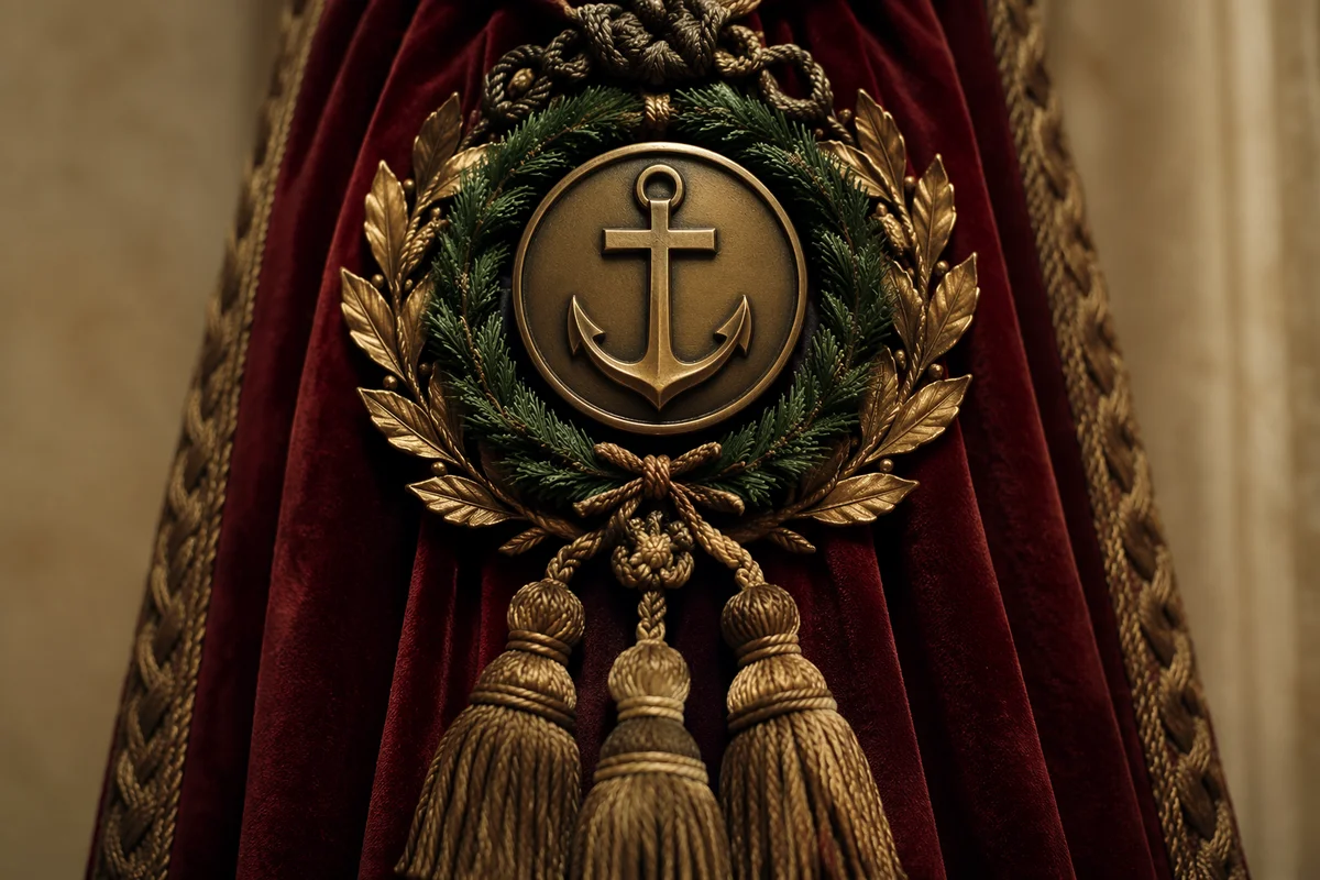 Anchor and Cross Hope Emblem on Velvet