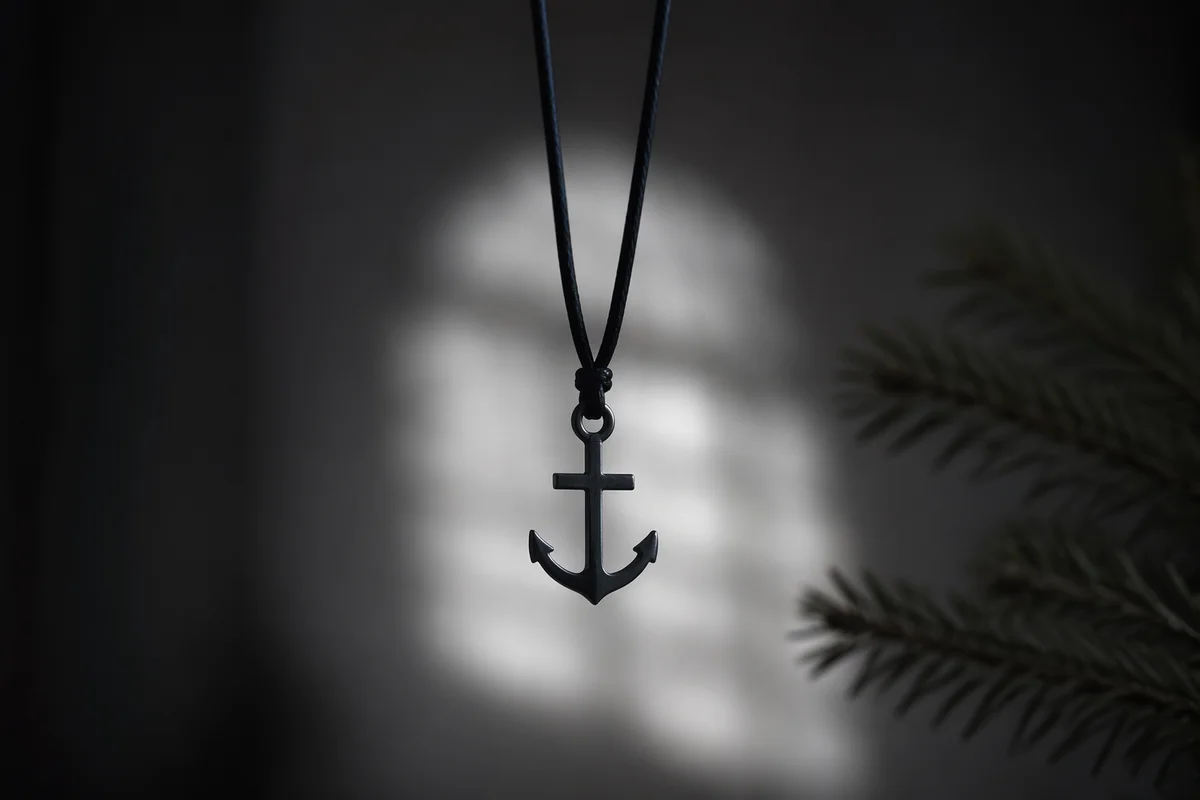 Anchor Cross Pendant in Quiet Hope