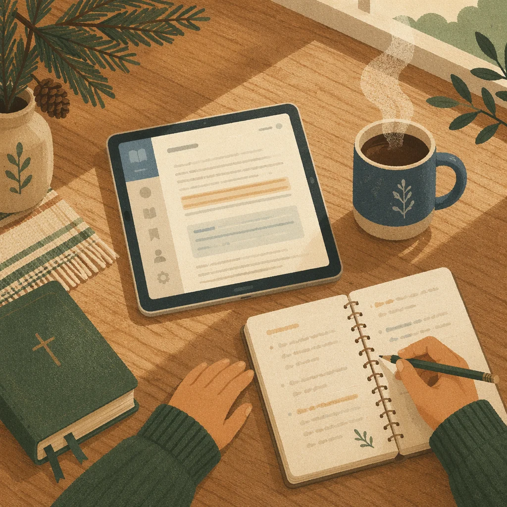 Bible Study Tablet and Coffee Morning