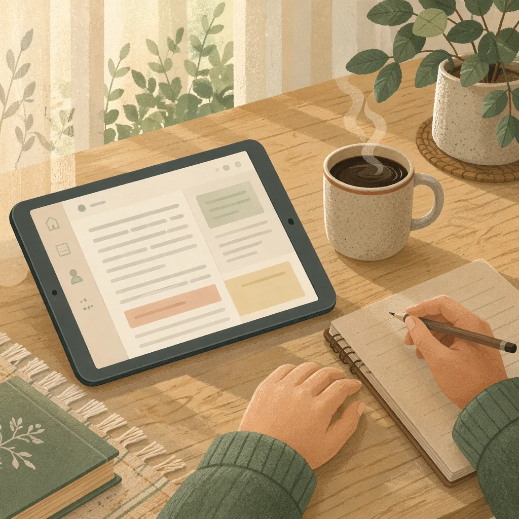 Morning Bible Study App with Coffee