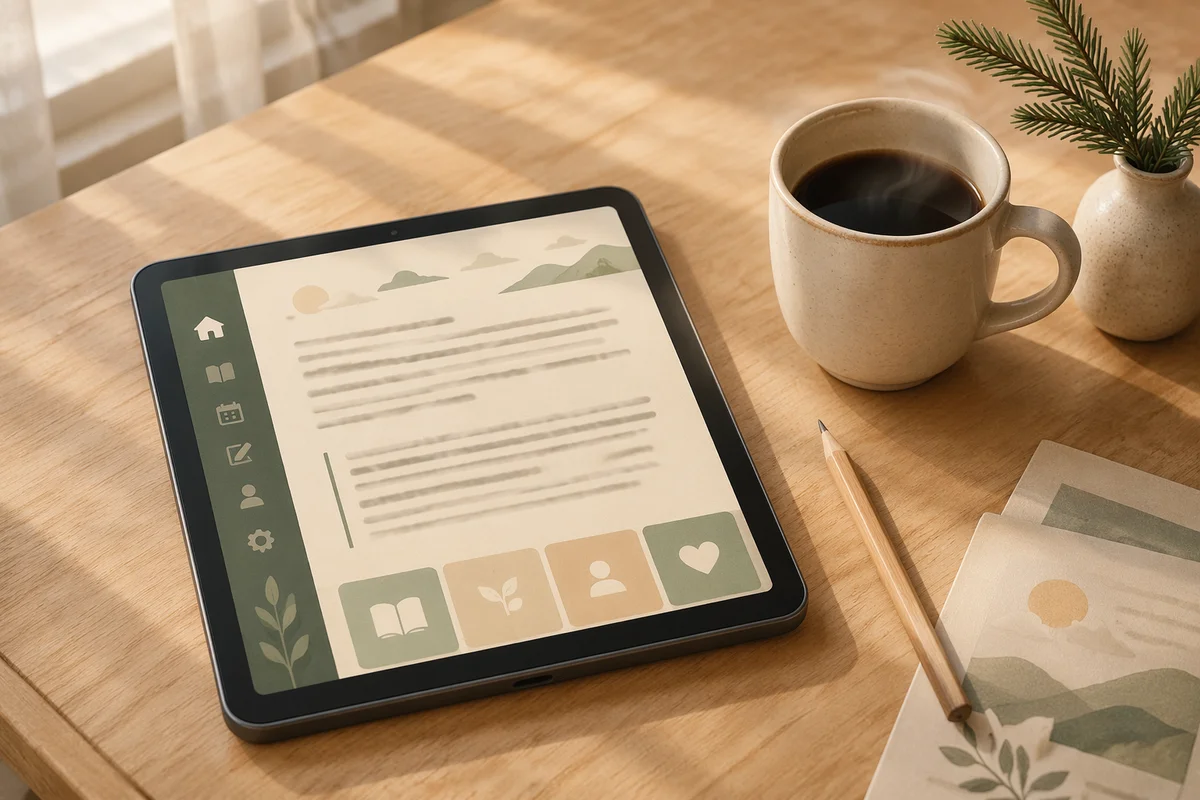Cozy Bible Study App Morning Table