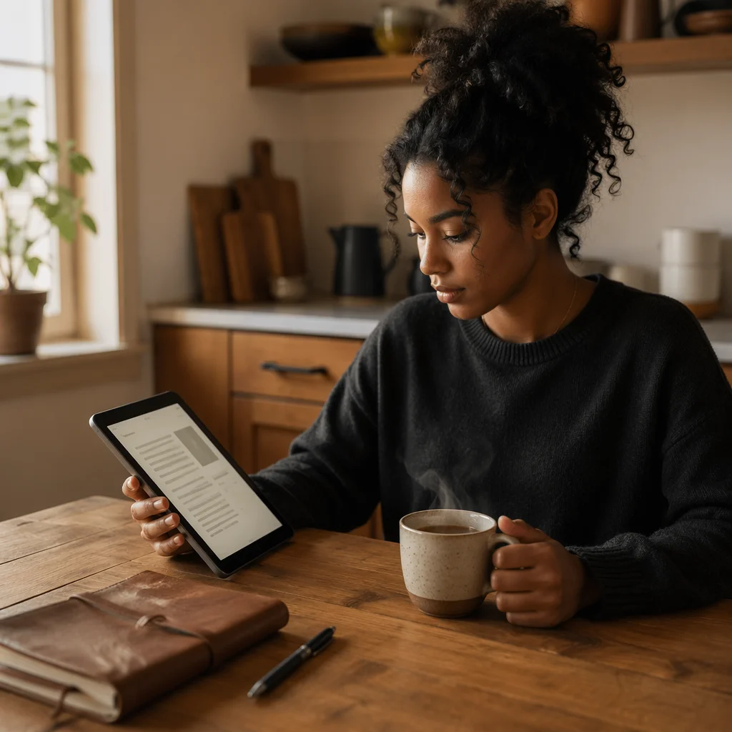Morning Bible Study App with Coffee
