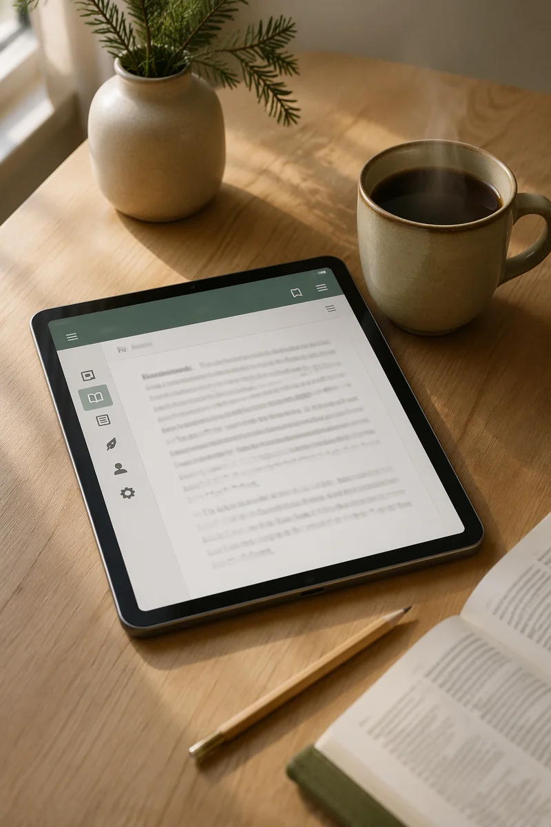 Cozy Bible Study App and Coffee