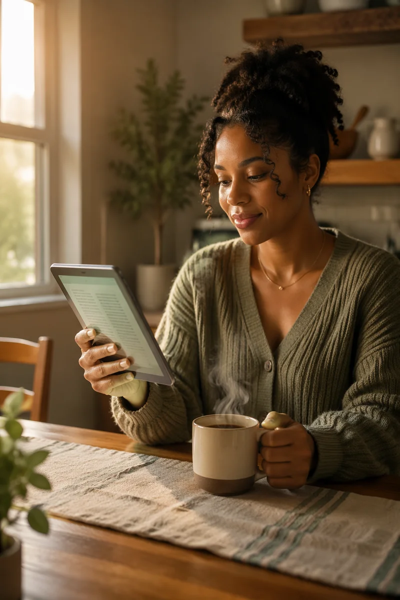 Morning Bible Study App with Coffee