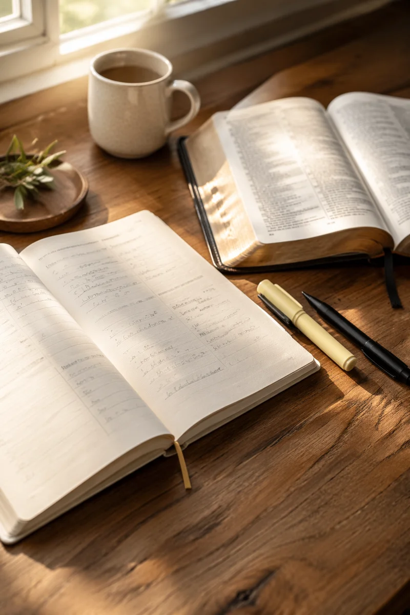 Sunlit Bible Study Workbook Still Life