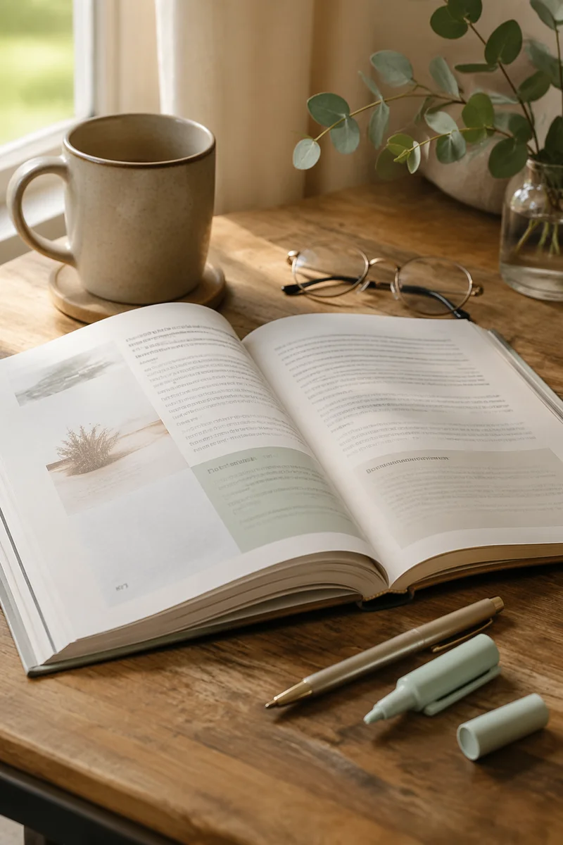 Peaceful Bible Study Workbook Morning Desk