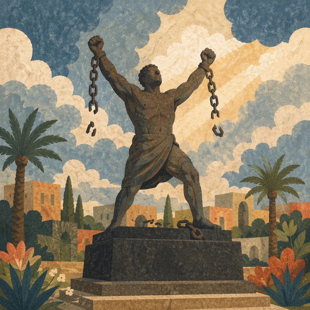 Broken Chains Freedom Monument in Garden