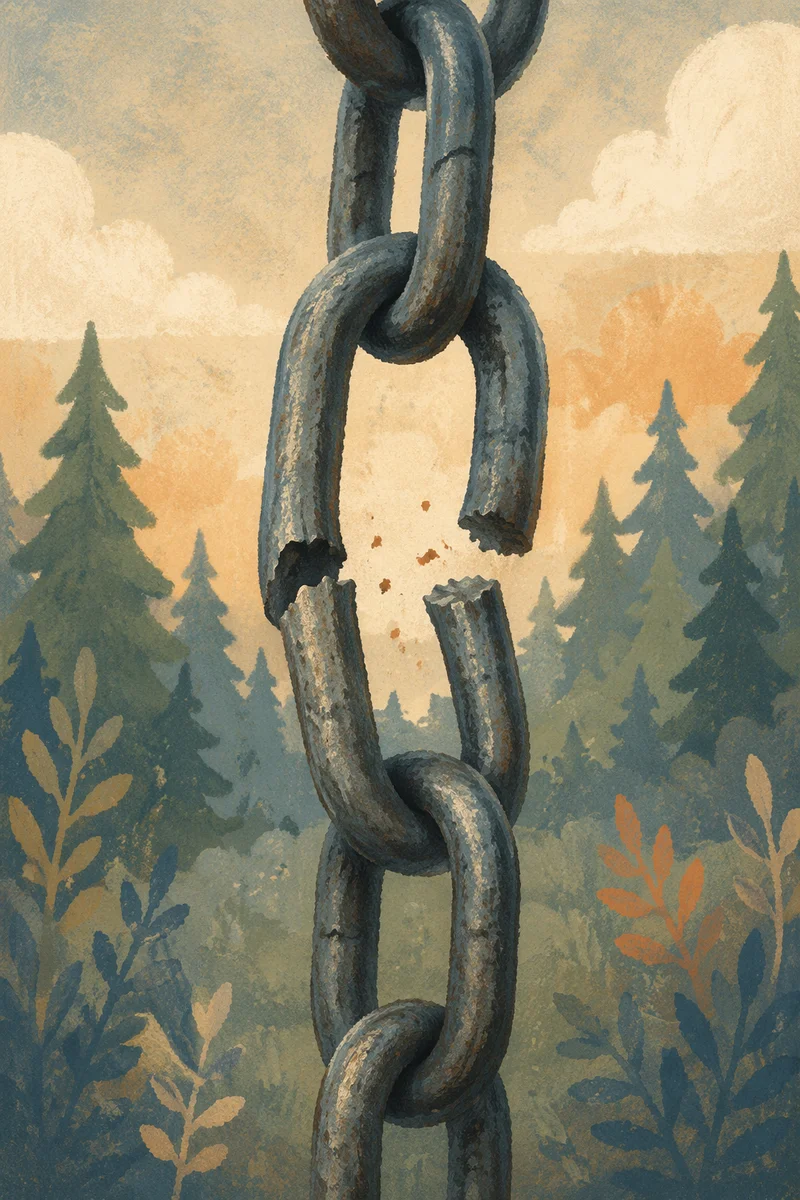 Broken Chain of Freedom in Evergreen Light